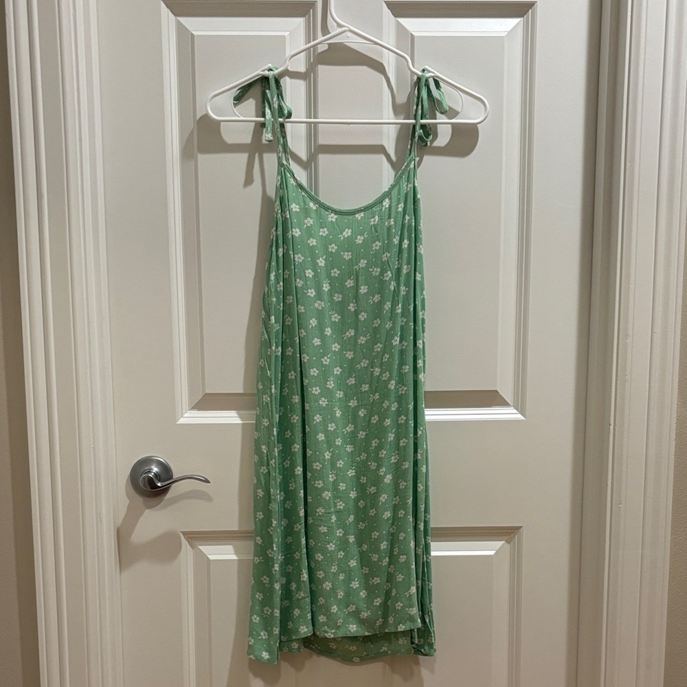 Billabong Green Floral Dress Swim Coverup